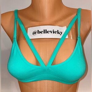🆕Free People Bralette Size Extra XS-Small color Seafoam New with Tags E117